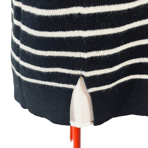 halogen Black Ivory Striped Josephine Cashmere Turtleneck Size XS HA393675MI - Picture 5 of 12